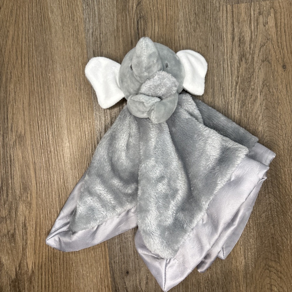 Carters Just‎ One You Elephant Lovey Gray Plush Baby Security Blanket Polka Dots